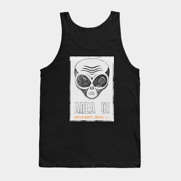 Area 51 distressed stamp Tank Top by NineBlack